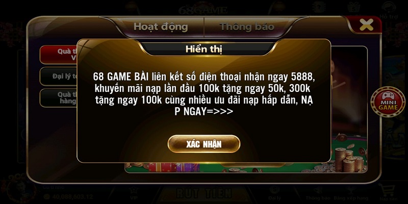 Các điểm đặc biệt khi nạp tiền game bài 